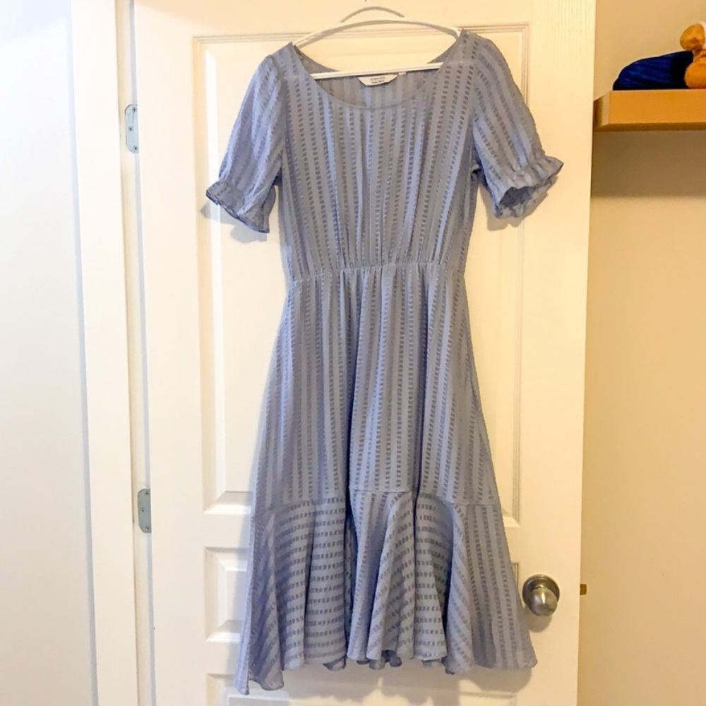 & Other Stories blue puffy sleeve dress